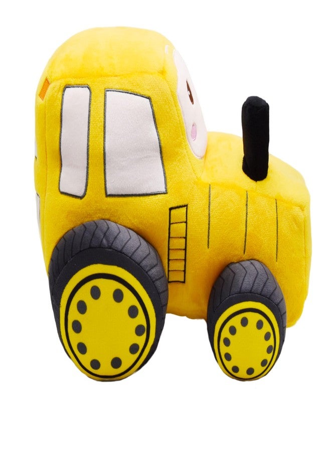 YONLIT Soft Plush Tractor Stuffed Truck Toy Super Cute Car Plushie Throw Pillow Excellent Gifts for Kids or Birthday Party 12 Inches (Yellow) - Image 3